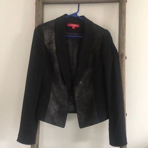 Black blazer with faux leather